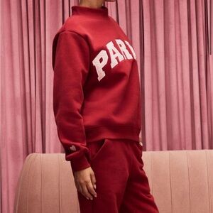 PARKE Valentines mockneck with boxer pants set.